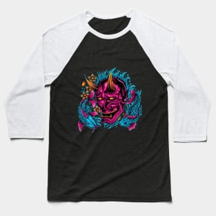 The Hannya mask with koi fish Baseball T-Shirt